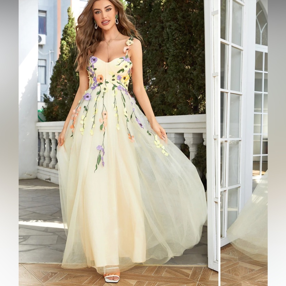 Garden prom dress tulle
